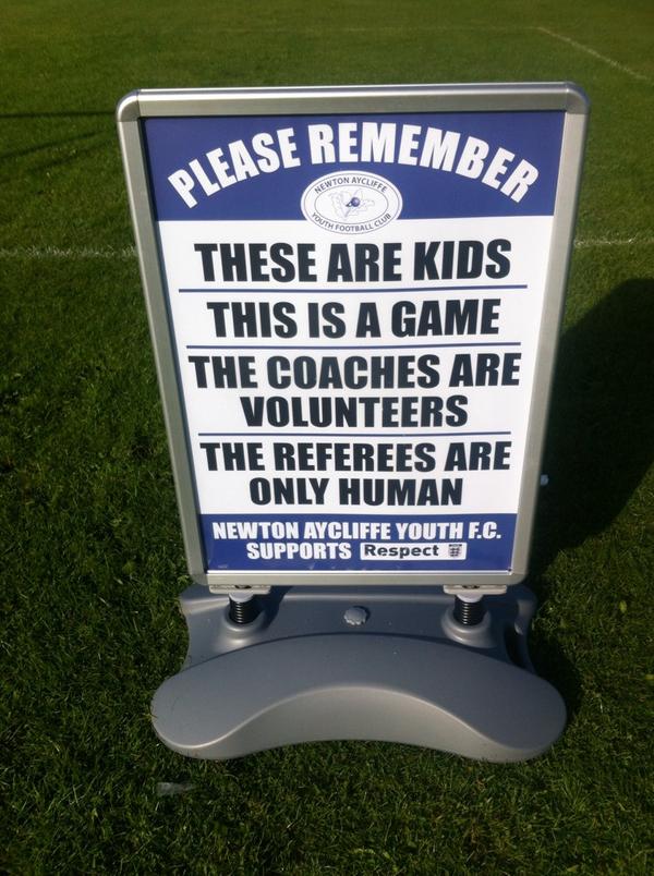 DazWilliams's tweet photo. I'm proud to be a part of Newton Aycliffe Youth FC...our new signs say it all #Respect http://t.co/642JlxoJOh