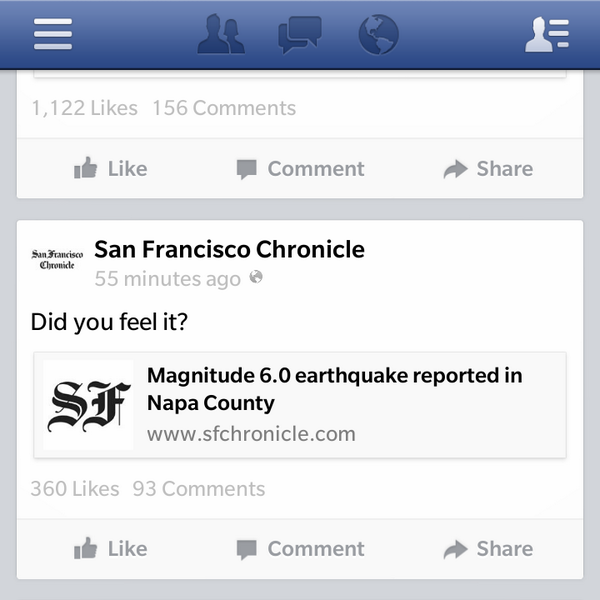 sadieheart's tweet photo. @ConwayShow 6.1 earthquake - felt strongly here in SF - hope everyone is OK/safe #TimConwayJrShow #Didyoufeelit http://t.co/sPP6EKohIR
