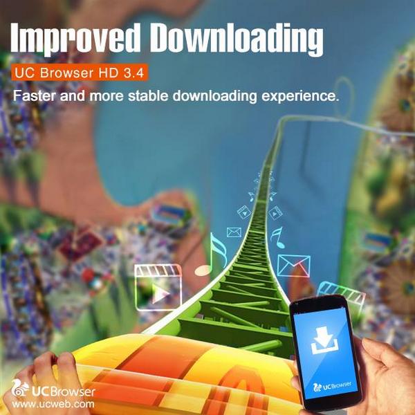 UCBrowserIndia's tweet photo. Make your downloading speed faster and enjoyable with #UCBrowser 3.4 #HD! #HDBrowser #MobileBrowser #FastestBrowser http://t.co/CNh64Y1psl