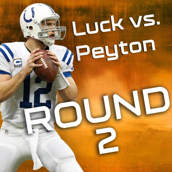 NFL's tweet image. RT if you think Luck wins Round 2! #INDvsDEN
