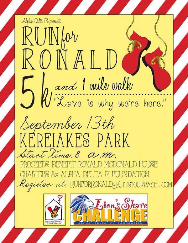 Run for Ronald Spirit Day is Tuesday and Run for Ronald 5k &amp;1mile Walk is Saturday!! ❤️💛