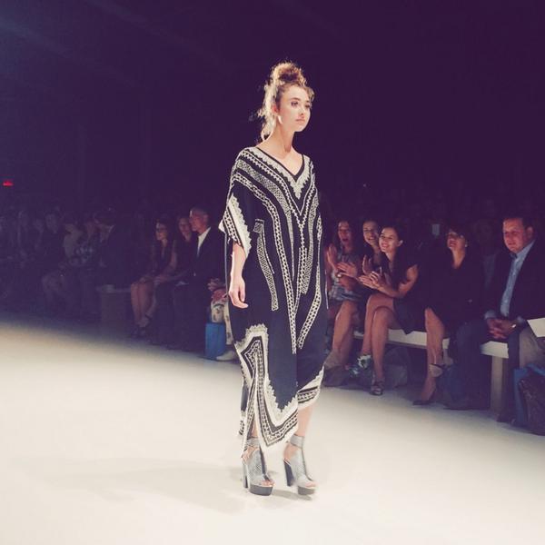 My daughter Violet walks the runway #nyfw