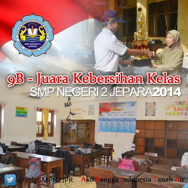 infoSMPN2JPR's tweet photo. Kelas 9B Juara Lomba Kebersihan Kelas CAPERO bulan ini, tetap jaga kebersihan krn tiap bulannya akan dinilai lg.. http://t.co/SXtU7Nb0WZ