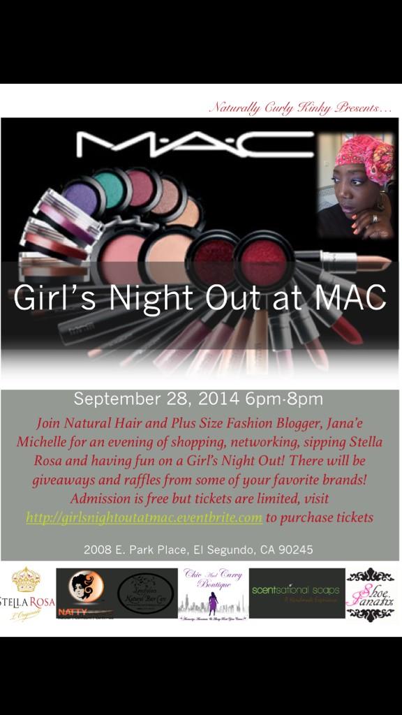 chefjanae's tweet photo. Join me for a "Girl's Night Out at MAC" event! Drinks by @stellarosawine, food and giveaways! http://t.co/wKB5GKCOAQ http://t.co/aFH93OICkr