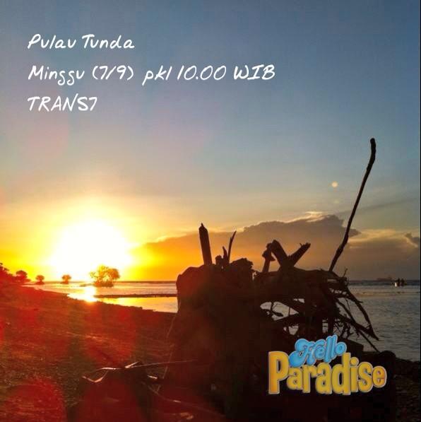 Eksplorasi dimulai! <a href="/JENNarnelita/">Jenn</a> <a href="/BUDIdoremi/">BUDi DOREMI</a> ada di pulau surga di utara Banten,besok (7/9) pkl 10.00 WIB <a href="/TRANS7/">TRANS7</a>