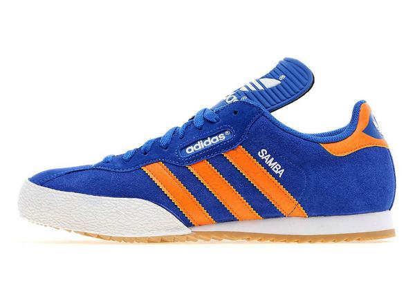 adidas samba blue and orange