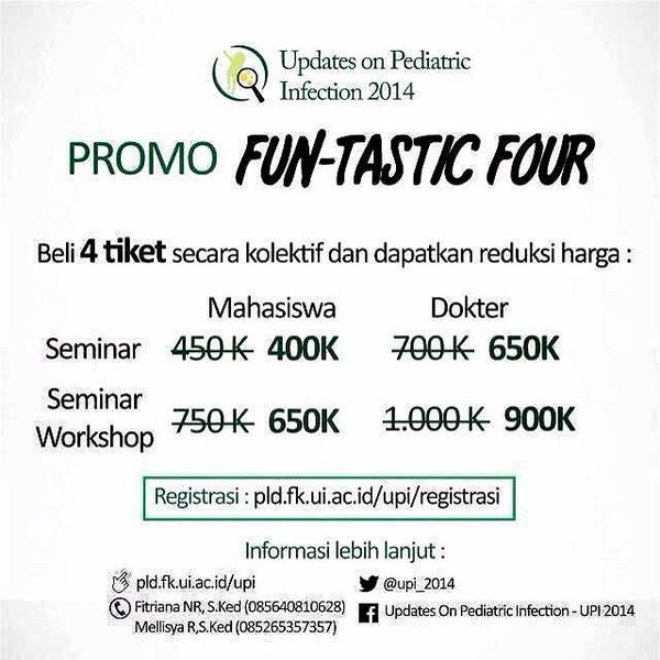 infeksianak's tweet photo. Promo FUN-TASTIC FOUR! Berempat jauh kebih FUN! Grab it fast! http://t.co/cJ6YseTbfp