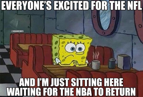 NBAMemes's tweet image. RT if you can't wait for the NBA to return!
