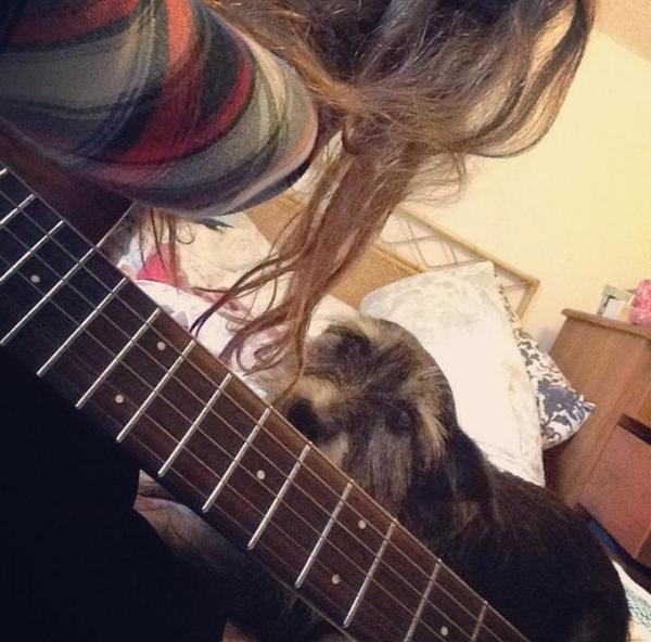 BirdyBR's tweet image. Birdy e seu cachorro, Suki.