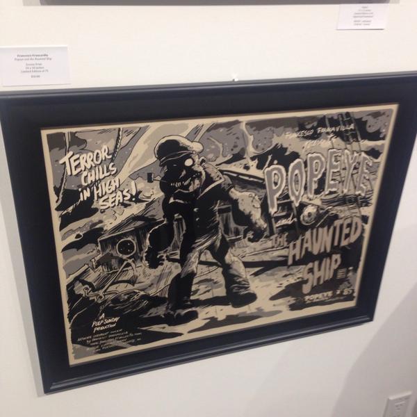 JoeyRadikal's tweet photo. Yes! My favorite @HeroComplexArt señor FF cheers! @f_francavilla #popeye #artshow #StrongToTheFinich http://t.co/LbDGiOYvNz