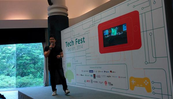 sergioslvd's tweet photo. @minliangtan on stage at #techfestsg http://t.co/zgrwa5fvCv