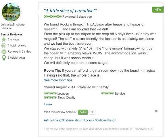 Rockysresort's tweet photo. Love when we receive positive and motivating feedback on TripAdvisor.
#tripadvisor #feedback #samuihotel #thailand http://t.co/yLPB2nW2mk