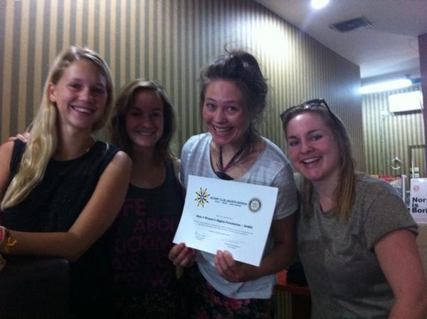 Thank you @StichtingR4WR for coming to our Bi-Weekly Meeting. We're totally supporting you! Girl power! #Rotary