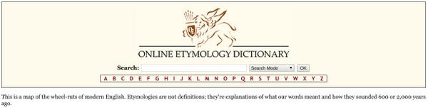 sree's tweet photo. So useful! Online Etymology Dictionary, #NewToMe but language lovers know it http://t.co/kjrsgH2wEn #CoolOldTools http://t.co/tqoBgNJDvd