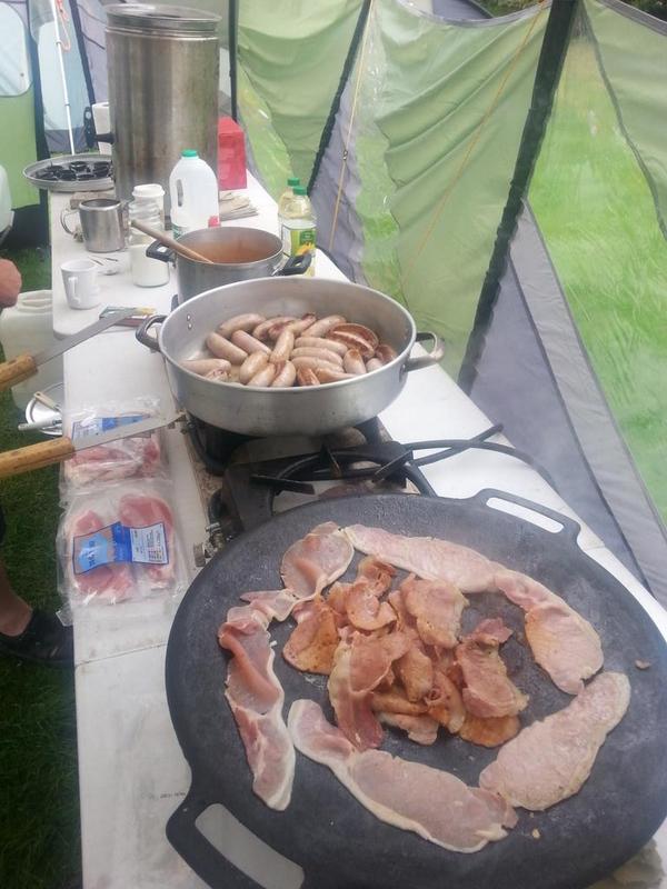 #Reunion2014 breakfast being prepared in the East Lancs camp...nom nom nom