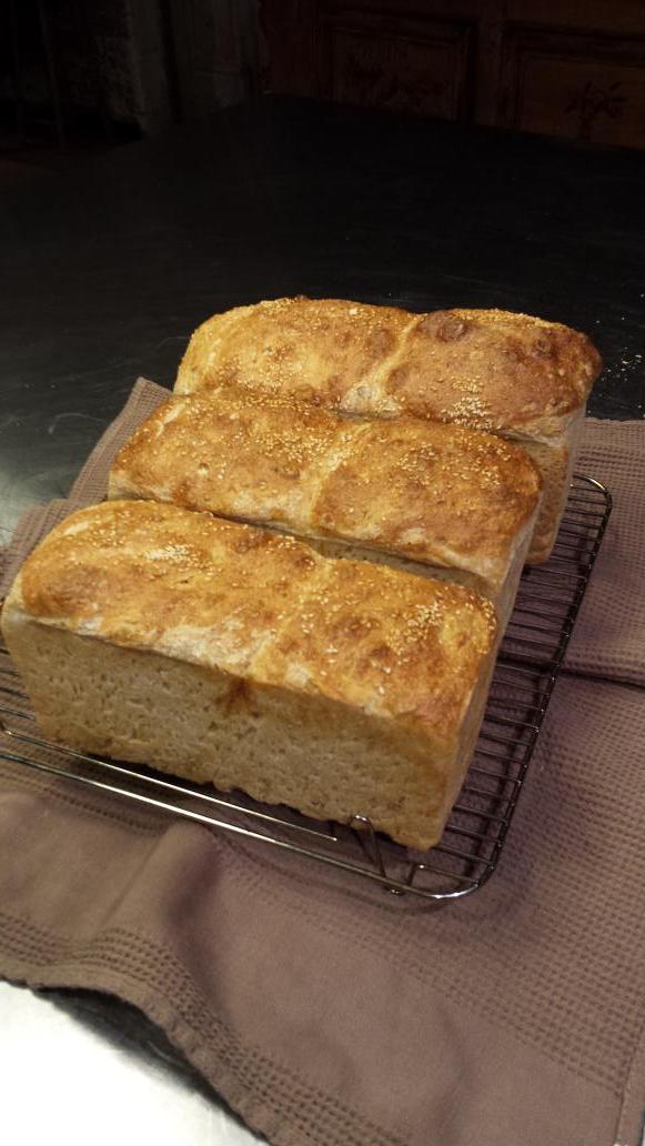 Sour dough bread just out of the oven ready for tomorrows breakfast <a href="/1865BnB/">birregurra1865bb</a>