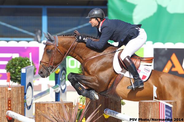 normandie2014's tweet photo. Patrice Delaveau sera en finale demain! Il est en tête du classement provisoire ! EXTRAORDINAIRE #JEM2014 #Jumping http://t.co/B1H8OSyDRf