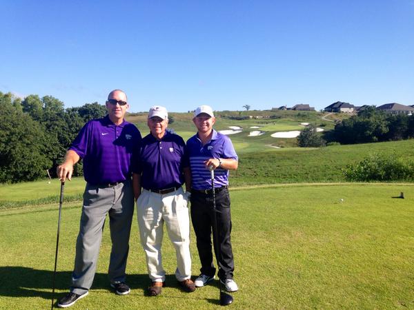 colberthills's tweet photo. Our own pro Gotsche &amp; KSU golf's JP Derksen's team start their 6th. Couldn't ask for better weather! #ColbertFogler http://t.co/1uycybFkgc