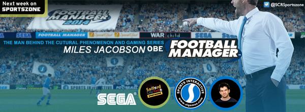 SCRSportszone's tweet image. We look forward to speaking to @milesSI ahead of the #FootballManager event tonight at the @mcrfwf. Get your Q's in!