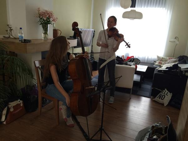 Ardesko's tweet photo. Preparations have begun for our concert this afternoon at @EmbassyFestival in #DenHaag! 17.30 on the classical stage http://t.co/IQ6cOX7RJ5