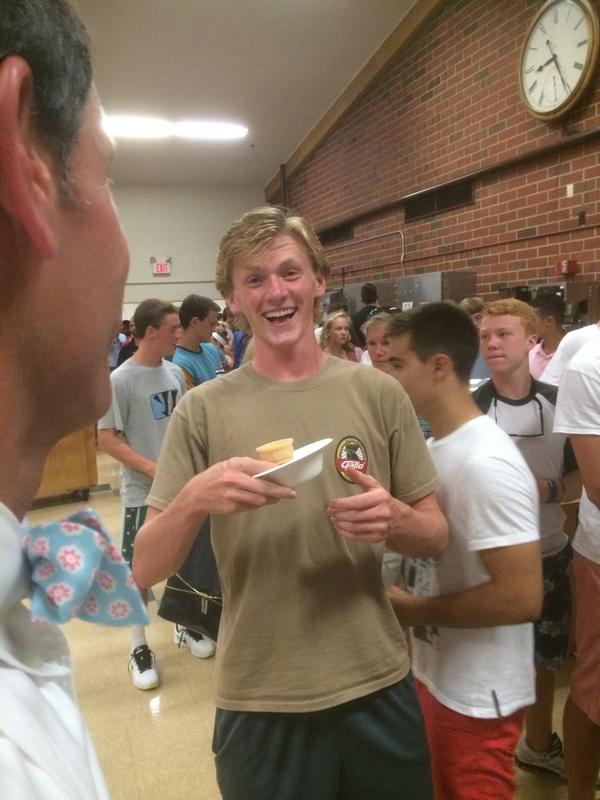 NHSHuskies's tweet photo. Why does ice cream taste better when served by the Head of School? #justdoes http://t.co/VsQVzYoyof