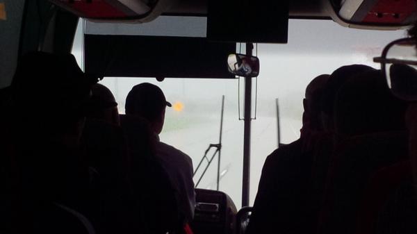 donach1's tweet image. Contestant bus..just pulling into St.Jerome for the National Truck Driving Championships.    #maketherainstop