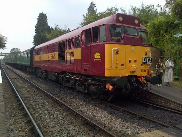 wallygridboy's tweet image. #ClassicTraction 31466 at Medstead with the 1235 Alresford-Alton,a good little #thrashmonster!