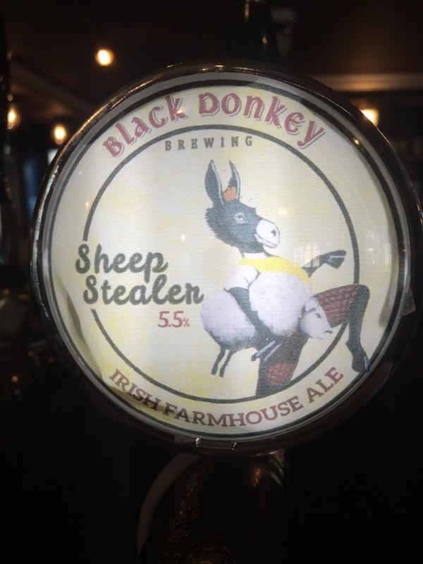 PouringInDublin's tweet photo. .@BlackDonkeyBeer Sheep Stealer now on tap at @MagpieInnDalkey #Dublin #CraftBeer HT @AlastairNeale http://t.co/QXyKS9ipVu