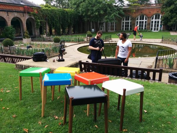 bright_potato's tweet photo. Thanks to amazing photographer @YPellegrino &amp; the british rain for #peg photoshoot @designlondon #100design #LDF14 http://t.co/wthtWMShrM