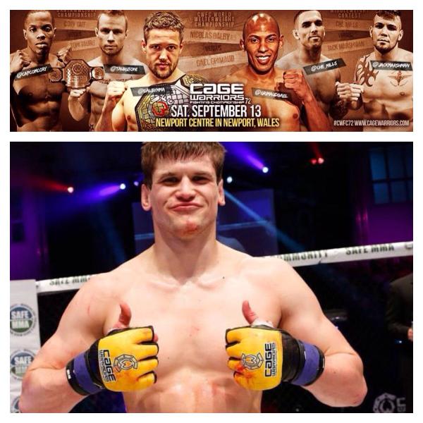 SimasNorkus's tweet photo. Fighting next Saturday on @CageWarriors - don't forget to get your ticket. It's going to be a great event! http://t.co/NGt3wCho3g