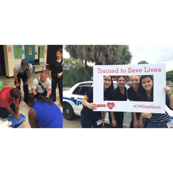 MDSPD's tweet image. #Cprdaymiami our finest getting #retrained #training Coral Reef Sr