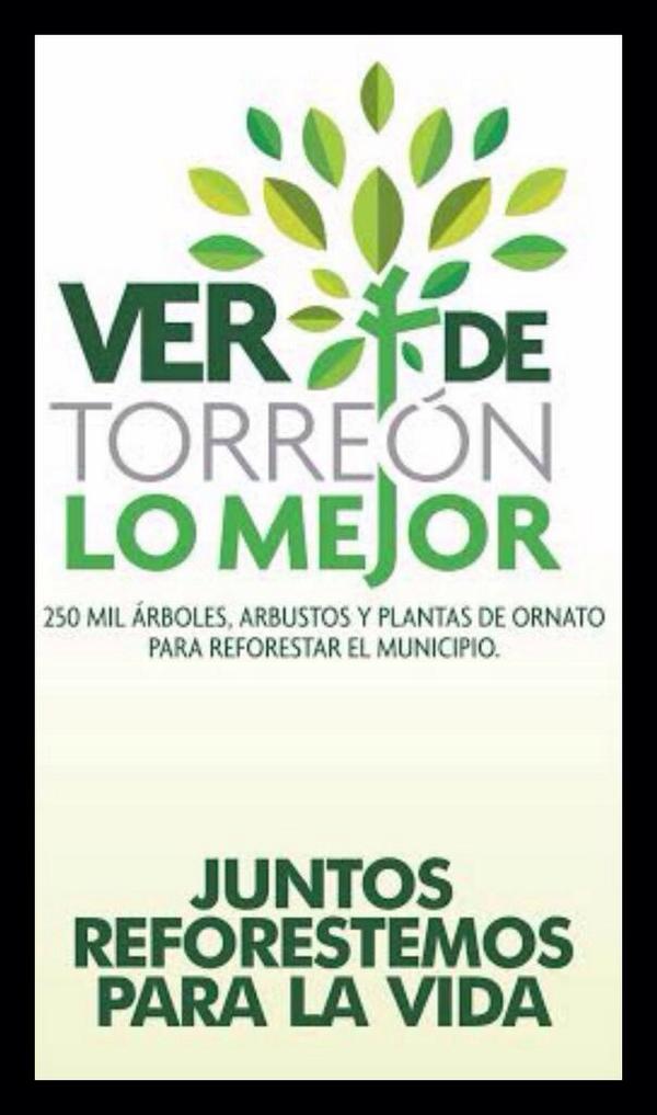 Todo listo para poner #VerDeTorreón y plantar #250MilArboles
 <a href="/rubenmoreiravdz/">Rubén Moreira</a> #Coahuila