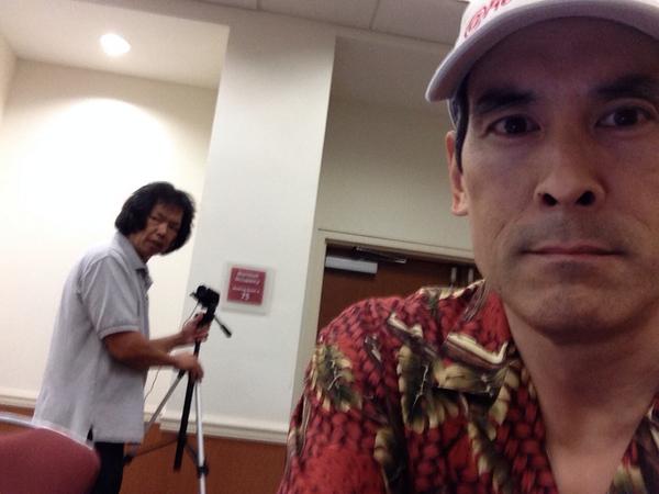 christashima's tweet image. Setting up: @RonNakano setting #cameraposition, ready for #LetsTalkAboutAMovie" in #Sacramento