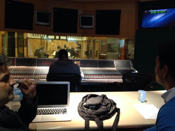 Vishal Bhardwaj rec'dng Background score of Haider on Quartet in London..#ketan sodha.#Simon hale