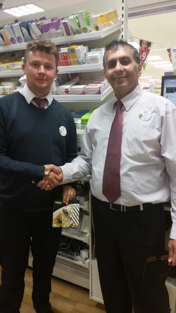 @Chris_OBrien32excellent feed back from a customer about how great nevell  was from the pharmacy.