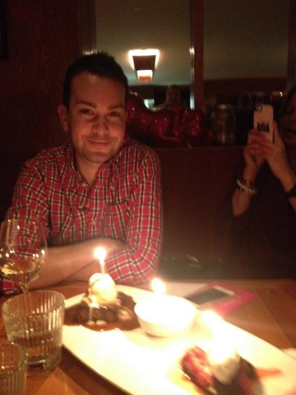 Happy Bday Dinner <a href="/ChadKalyn/">Chad Kalyn</a> <a href="/Rob_Chiarello/">Robbie</a> @andreadelia #handsome #funny #bestbf #birthdayboy