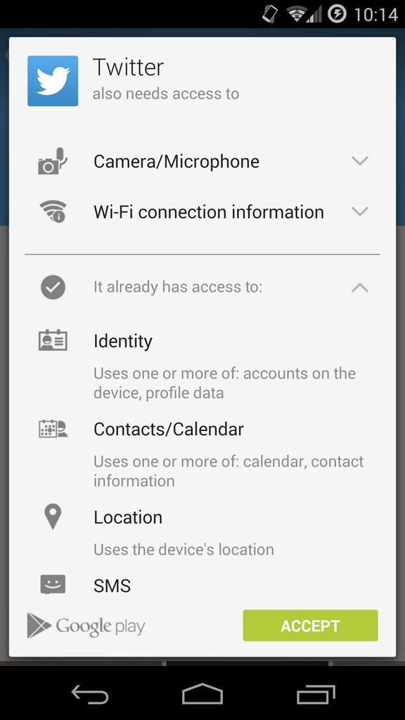xor's tweet image. C'mon @Twitter can't you even try to give me a reason why you need two NEW permissions?