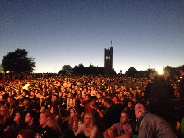 nsbCAMPUS's tweet photo. Great shot! RT @chrwradio: A perfect sight to a perfect closing ceremony #OWeekWestern #OneLove http://t.co/zSTdgLmT8m