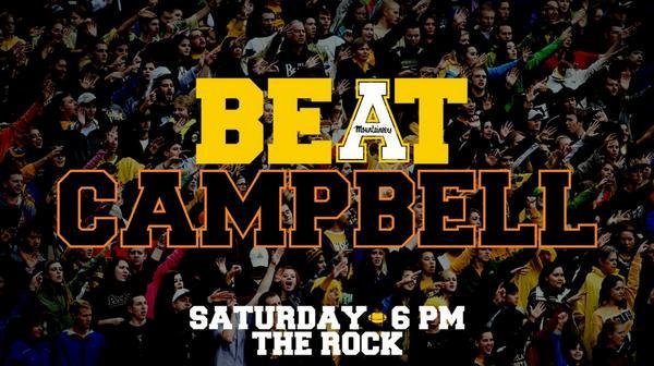 AppState18's tweet image. GO MOUNTAINEERS! BEAT CAMPBELL! #AppNation