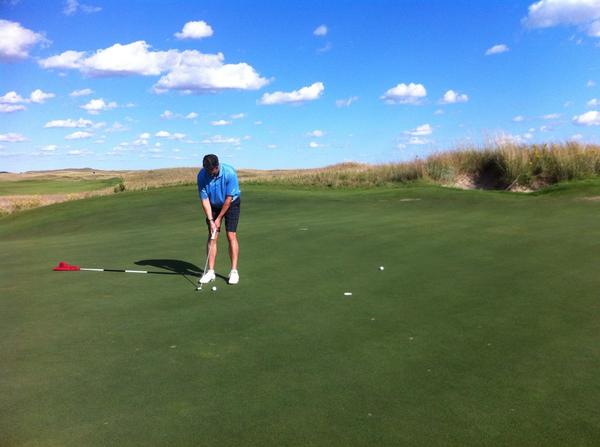 BrentHerron's tweet photo. @KyleWallor putting on #7 Dunes Course @theprairieclub #MLC2014 http://t.co/OpEgwKOVFz