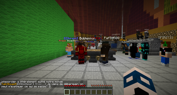 Lyslene51's tweet image. Pour une fois, ça fait plaisir de voir des têtes connus ^^ #liveminecraft @TalkShoam @pirmax @RoiLennon