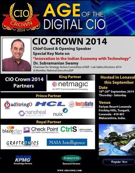 adStringO1's tweet image. Happy to be a Prince Partner of CIO Crown event.Looking forward to meet all my CIO friends # CIOCHOICE #adstringo