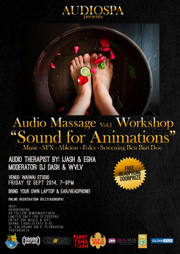 #event | Workshop "Sound for Animations" Music,SFX,Ableton,Foley by <a href="/waiwaistudio/">waiwai studio</a> |  12sept'14 7pm | Plemburan | 25K