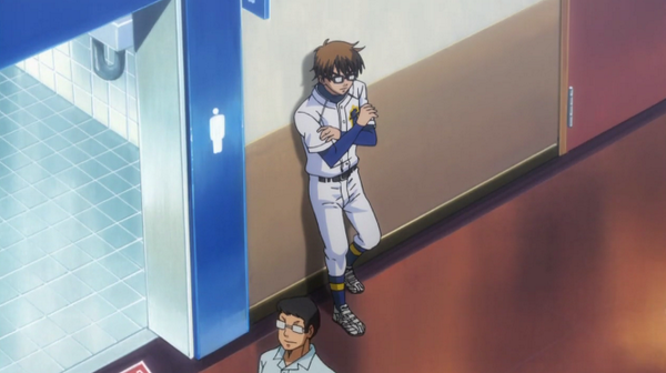mochi_sandwich's tweet photo. there's no point in trying to look cool, miyuki. you're leaning on the wall outside a bathroom. you're a fuckin loser http://t.co/JVou3PeIRu