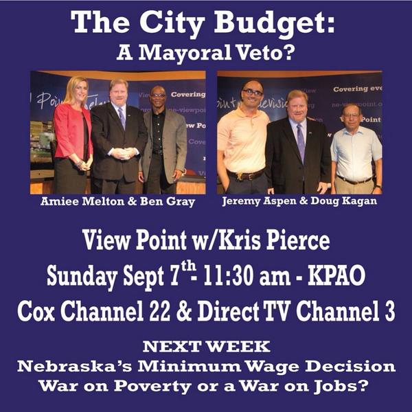 ViewPointTV's tweet image. Be sure to watch the new View Point with Kris Pierce tomorrow, 11:30 am, KPAO Cox Channel 22. #CityBudget