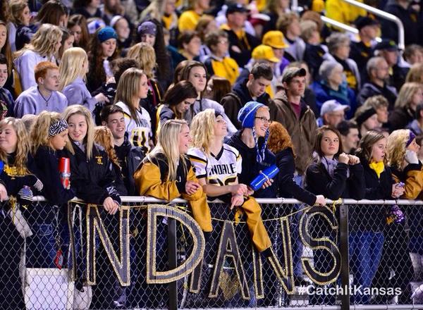 KSHSFB's tweet photo. Andale probably has one of the best fans and student sections. http://t.co/Vz93PUkqHK