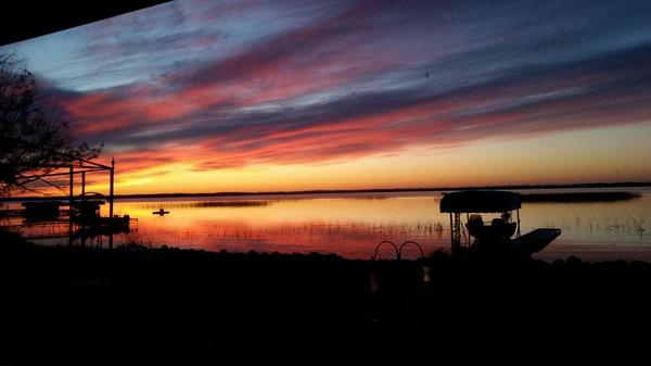 Sunrise on Rush Lake this morning!#wcco