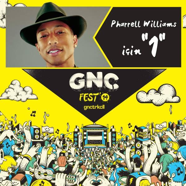 GNCFEST 'te size bir sürprizimiz var, İTÜ Stadyumu'nda buluşalım! #GNCFEST2014 #pharellwilliams