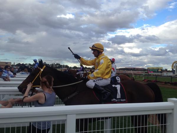 SweeneyPaddy9's tweet image. Mark Forder steers Delray Beach to stirring victory in $30,000 Kambalda Cup. Hannans Handicap his goal. #KBRC