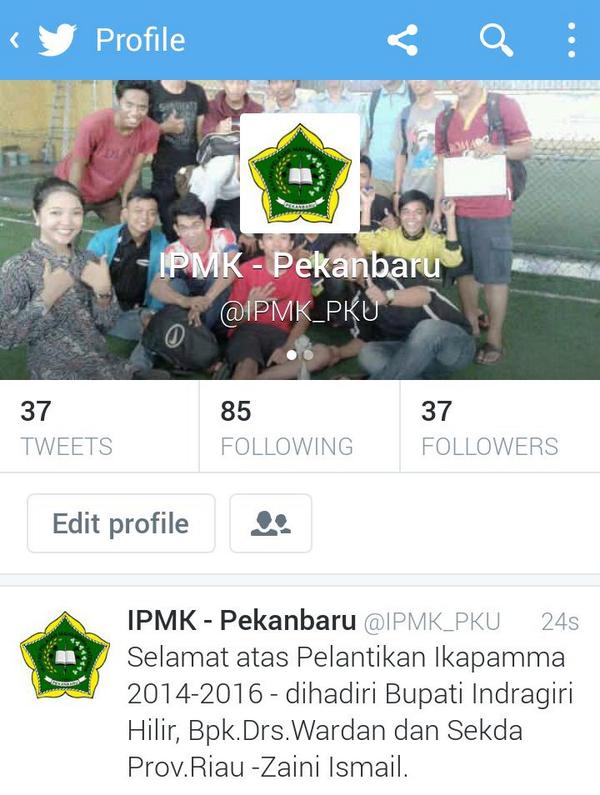 IPMK_PKU's tweet photo. Follow akun twitter IPMK-Pekanbaru : @IPMK_PKU ... http://t.co/V9TwuHEbic